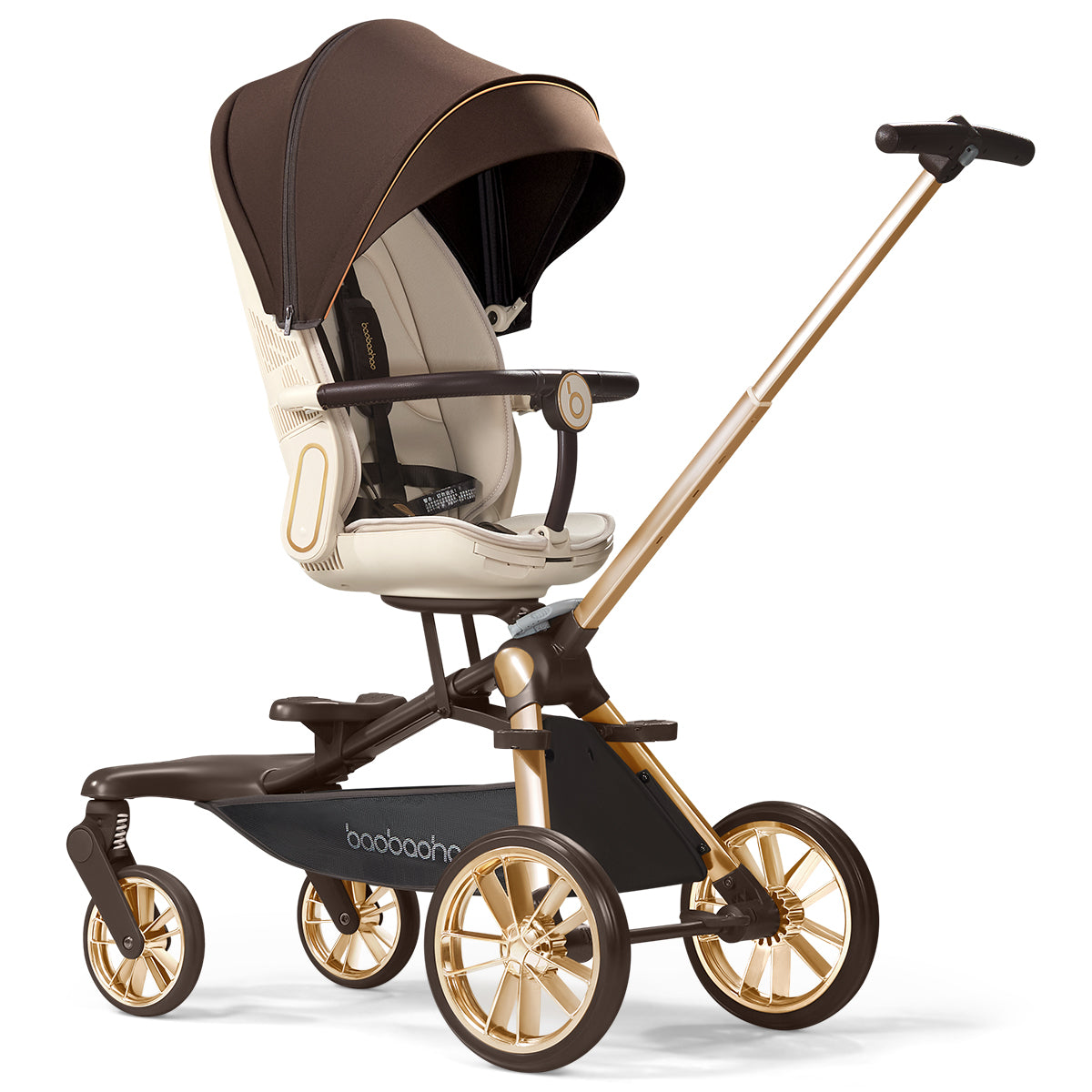 Baobaohao V16max Baby Stroller All Terrain Wheels Trolley 2 Way Magic Stroller Foldable Lightweight Travel Pram for Newborn Kids