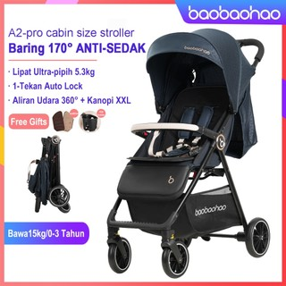 Baobaohao A2plus Baby Stroller Lightweight Cabin Trolley Foldable Pram with for Travel