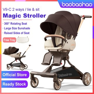 Baobaohao V9c Baby Stroller 360° Rotable Seat 2 Way Lightweight Foldable Pram for Newborn Toddler