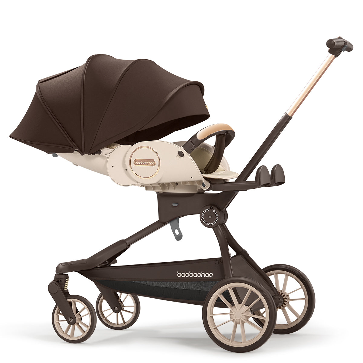Baobaohao V9max Baby Stroller All Terrain Wheels 2 Way Trolley Lightweight Foldable Pram for Newborn Toddler Kids