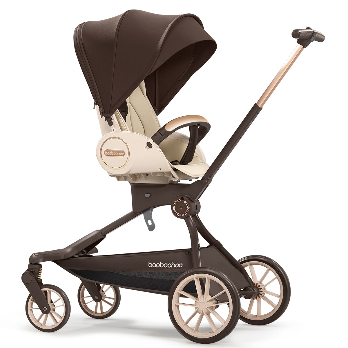 Baobaohao V9max Baby Stroller All Terrain Wheels 2 Way Trolley Lightweight Foldable Pram for Newborn Toddler Kids