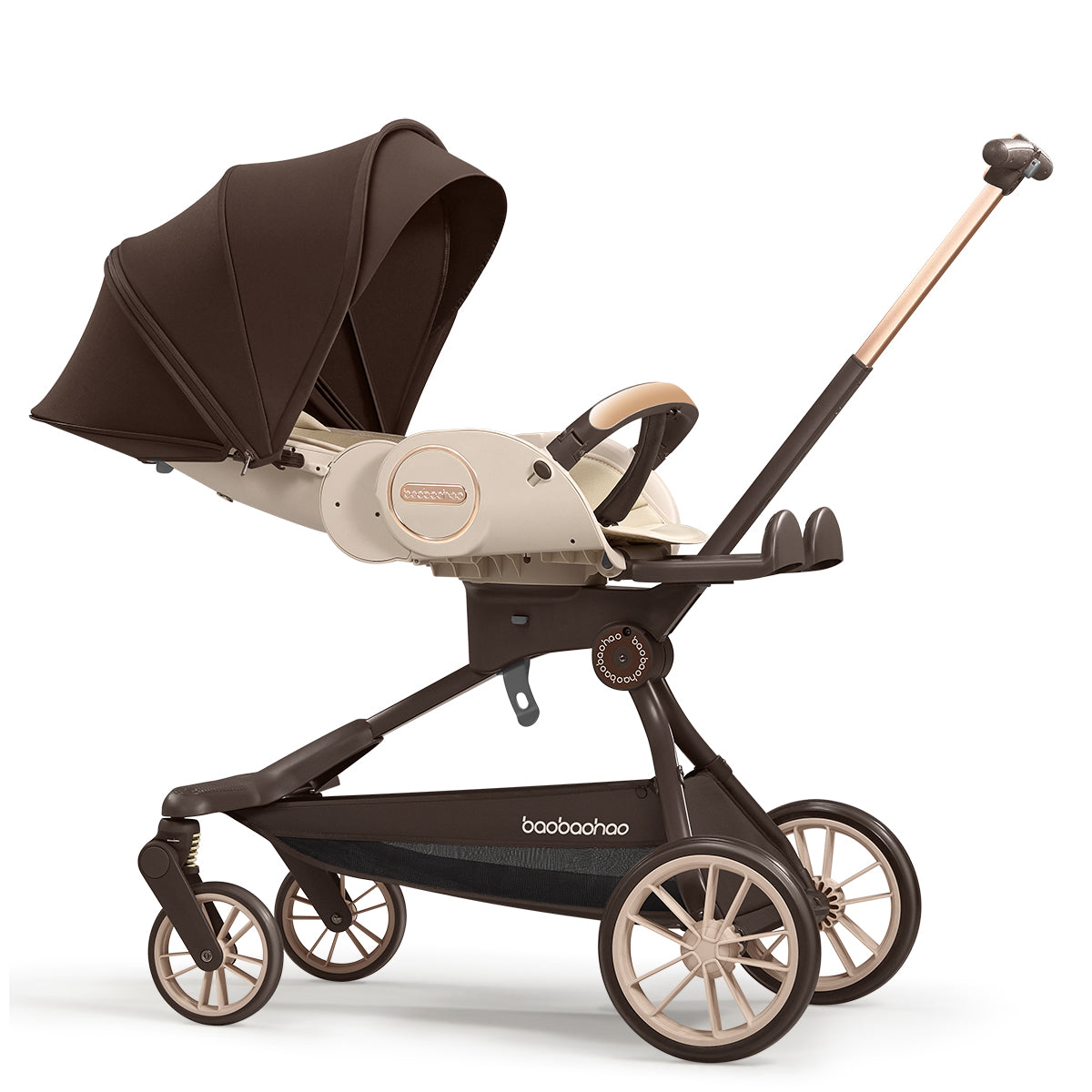 Baobaohao V9max Baby Stroller All Terrain Wheels 2 Way Trolley Lightweight Foldable Pram for Newborn Toddler Kids