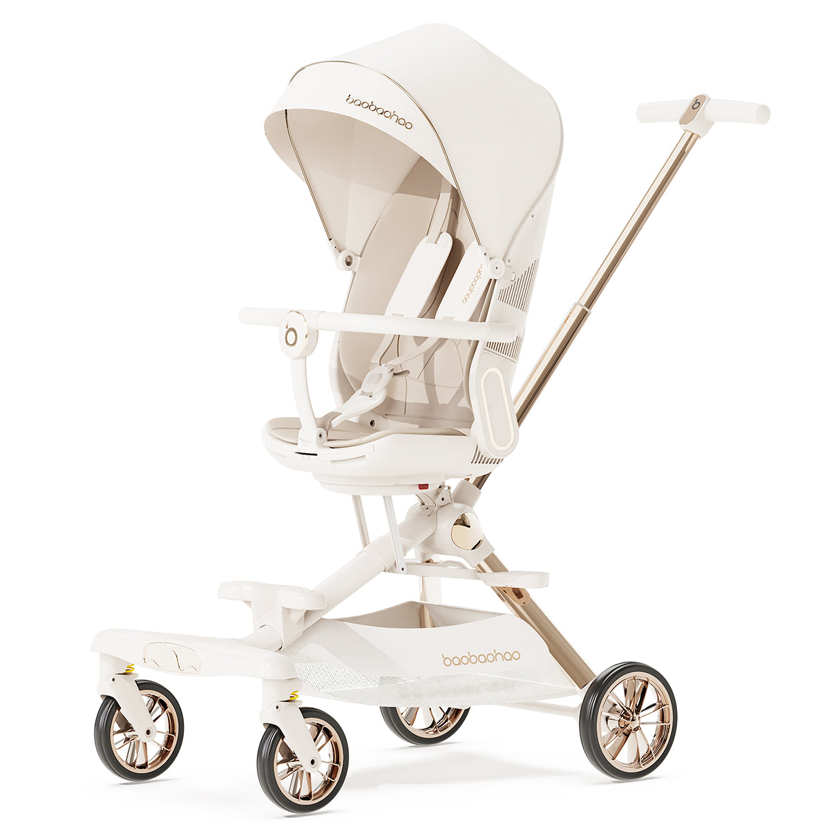 Baobaohao V16max Baby Stroller All Terrain Wheels Trolley 2 Way Magic Stroller Foldable Lightweight Travel Pram for Newborn Kids
