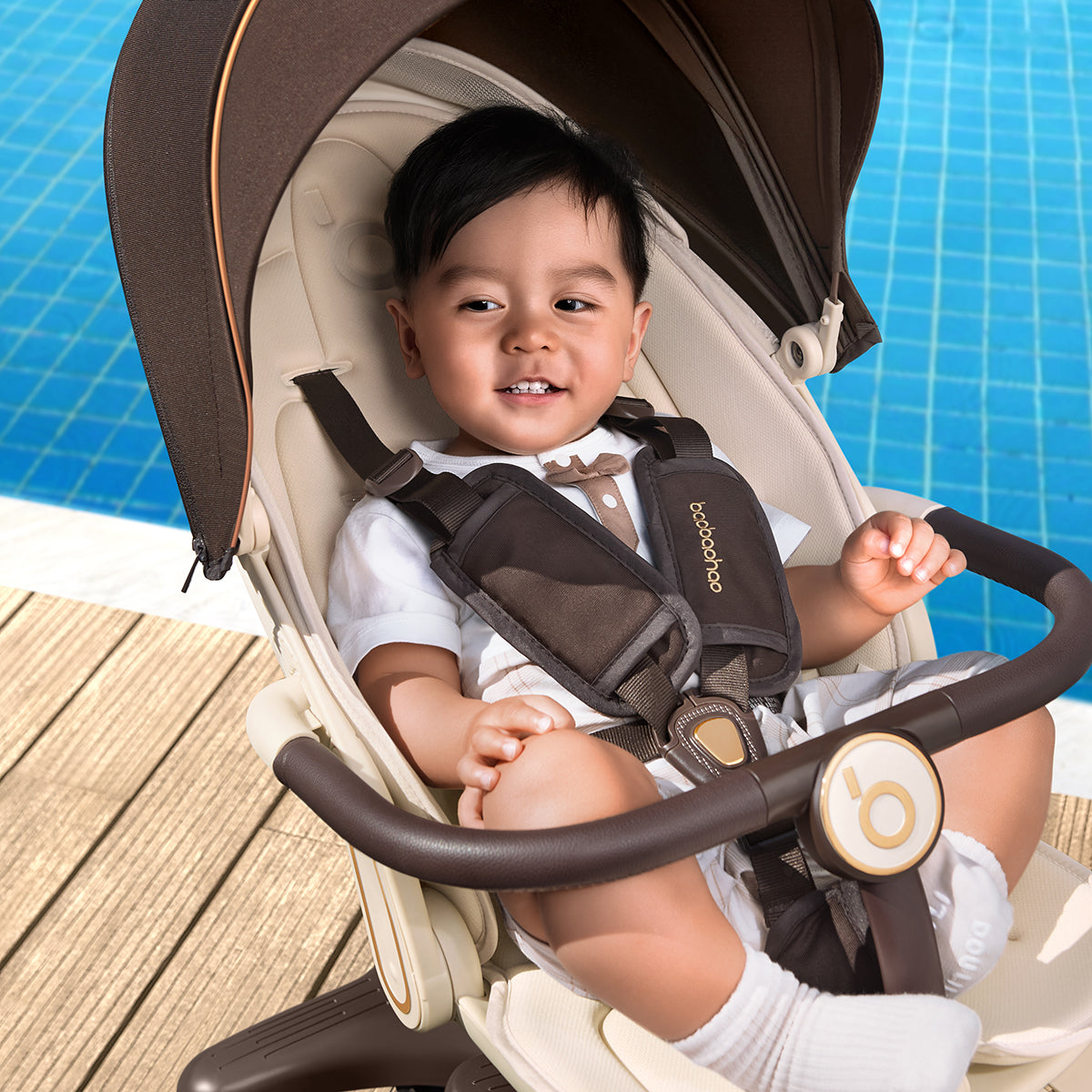 Baobaohao V16max Baby Stroller All Terrain Wheels Trolley 2 Way Magic Stroller Foldable Lightweight Travel Pram for Newborn Kids