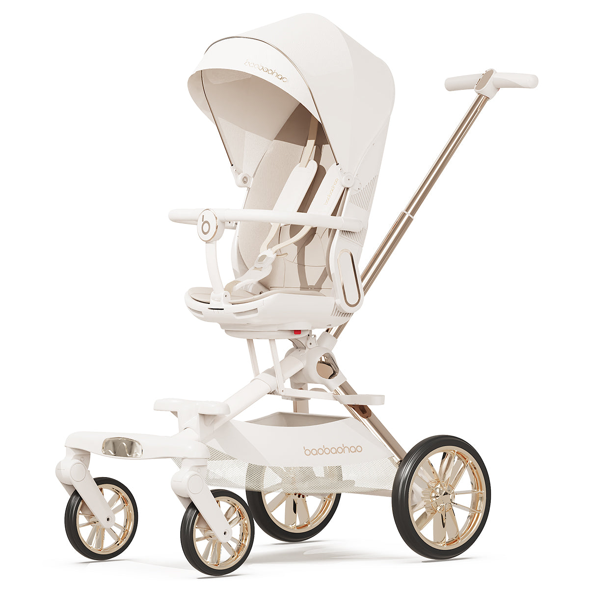 Baobaohao V16max Baby Stroller All Terrain Wheels Trolley 2 Way Magic Stroller Foldable Lightweight Travel Pram for Newborn Kids