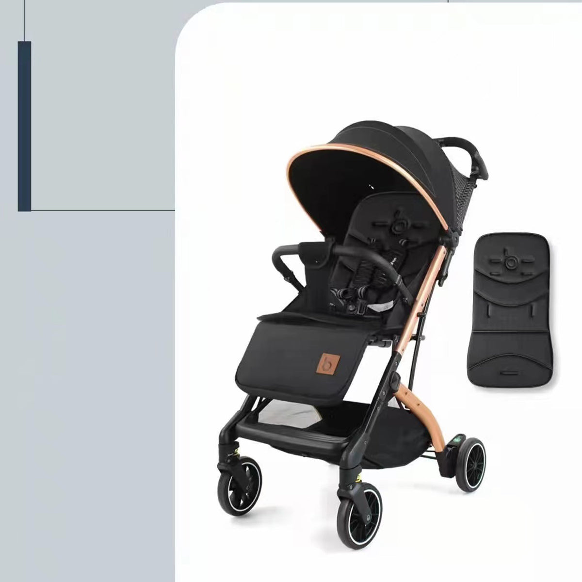 Baobaohao QZ1pro Baby Stroller Lightweight Cabin Trolley  Foldable Pram with Pulling Rod for Travel