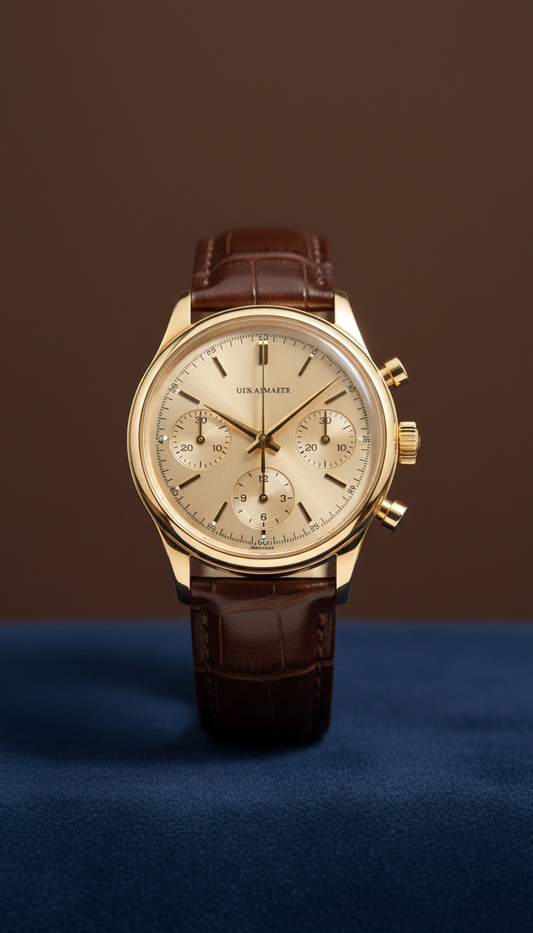 18K Gold Chronograph Champagne Dial