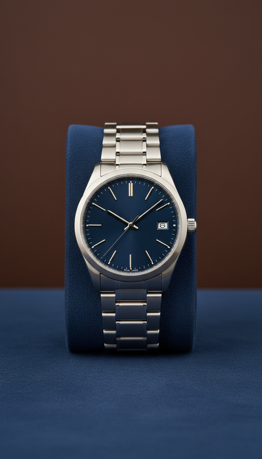 Stainless Steel Classic Date Navy Dial